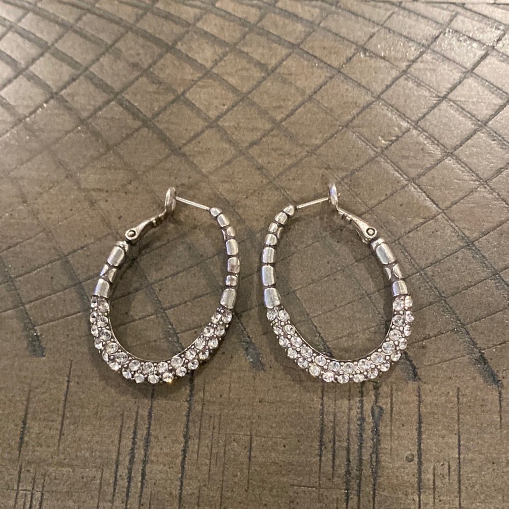Brighton hoop earrings with crystals